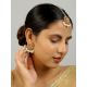 Handcrafted Kundan Floral Pearl Maang Tikka Set